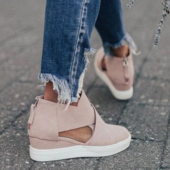 JEFFREY Cut out Sneakers - BLUSH - Picture 2 of 3